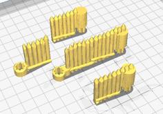 DungeonStick Wooden Palisade Ends 3D Printer Model