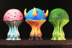 Tabletop Plant: “Mushroom Set A1” (Alien Vegetation 51) 3D Printer Model