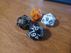 20 Sided Dice D20 Can Be Weighted 3D Printer Model