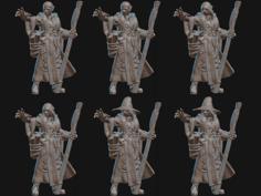 Elf Wizard Miniature (Variants) 3D Printer Model