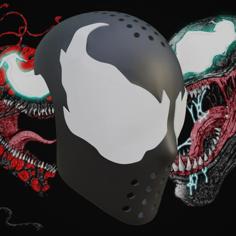 Venom Inspired Face Shell 3D Printer Model