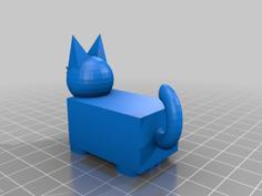 Cute Kitty Cat 3D Printer Model