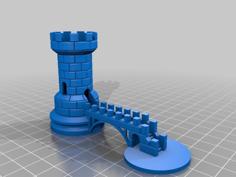 Rook Castle With Bridge – Benchmark 3D Printer Model