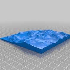 Cathedral Range Topo 3D Printer Model