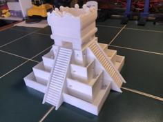 Aztec Temple Bog Planter 3D Printer Model