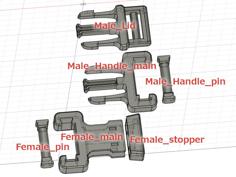 Buckles For Ortlieb Bag V3 3D Printer Model