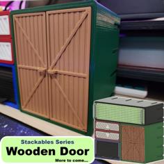 (Stackable Series) – Wooden Door Box 3D Printer Model