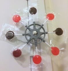 Lollipop Ship Wheel Ornament – Eight Spokes 3D Printer Model