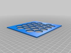 1 Inch Hex Mat Stencil 3D Printer Model