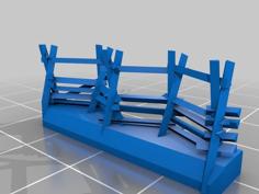 High Snake Rail Fence 3D Printer Model