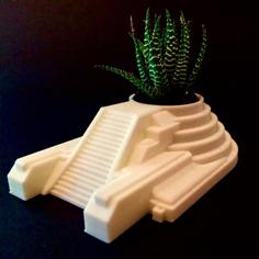 Succulent Pot – Aztec Temple V1 3D Printer Model