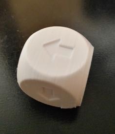 Rounded Direction Dice 3D Printer Model