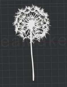 Dandelion 2D Wall Art 3D Printer Model