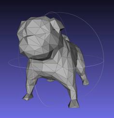 Low Poly Pug 3D Printer Model