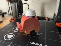 Pilly The Elephant Pill Bottle Holder 3D Printer Model