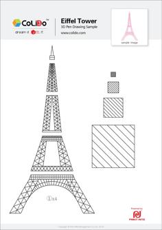 3D Model Of The Eiffel Tower For Flat Print 3D Printer Model