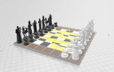 Chessboard For Harry Potter Wizard’s Chess W/ Pieces 3D Printer Model