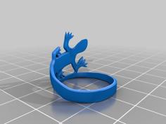 Easy Print Lizard Ring 3D Printer Model