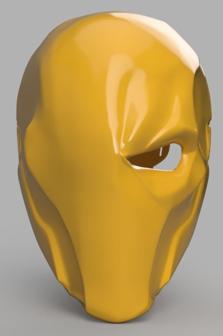 Deathstroke Mask Arkham Origins With Back Piece 3D Printer Model