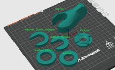 Sink Faucet Locknut, Wrench, And Washers 3D Printer Model