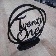 Cursive Wedding Table Numbers 3D Printer Model