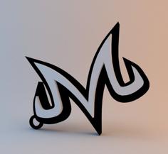 Majin Logo DBZ 3D Printer Model