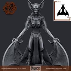 Vampire Queen 28mm Support Free 3D Printer Model