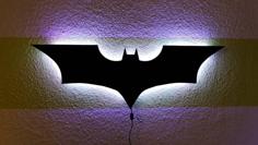 Batman LED Wall Lamp 3D Printer Model