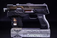 Dredd 2012 Lawgiver- Action, Light And Sound | Holster And Stand | V4 3D Printer Model