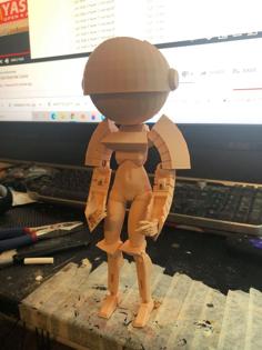 Transforming UFO Bjd 3D Printer Model