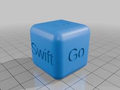 Dice With Text 3D Printer Model