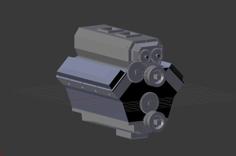 Printable V8 Engine (probably Working) 3D Printer Model