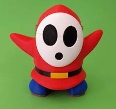 Shy Guy From Mario Games – Multi-color 3D Printer Model