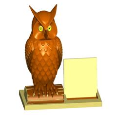 Owl Business Card Holder (Expandable) 3D Printer Model