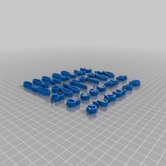 Cursive Alphabet 3D Printer Model