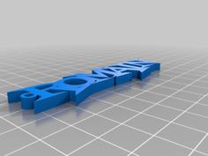 Simple Customized Named Keychain 3D Printer Model