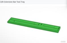 3/8 Extension Bar Tool Tray 3D Printer Model