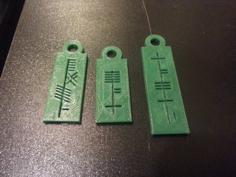 Irish Ogham Alphabet Construction Kit 3D Printer Model