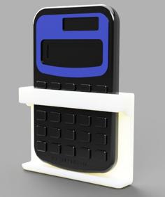 Pegboard Calculator Holder Snap-fit 3D Printer Model