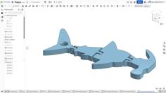 Hammerhead Shark Keychain 3D Printer Model