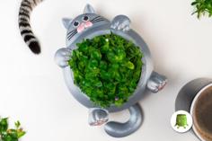 Chunky Cat Plant Pot 3D Printer Model