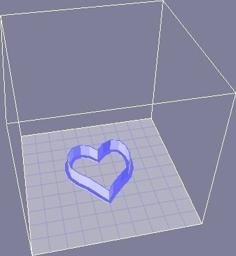 Heart Shaped Cookie Cutter For Valentine 3D Printer Model