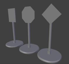 Road Signs 3D Printer Model