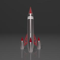 Retro Rocket 3D Printer Model