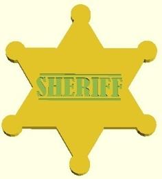 Sheriff Badge 3D Printer Model