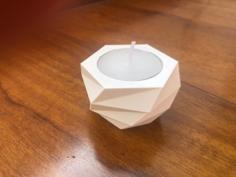 Hexa Low Poly Candle Holder – Candelabro 3D Printer Model