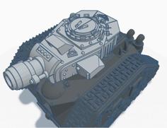 Lemon Rust Sci-Fi Tank Turret 3D Printer Model