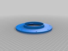 5 Gallon Bucket Lid Mount With Holes An Support 3D Printer Model