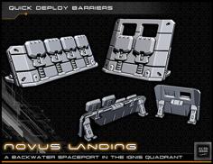 Quick Deploy Barriers – 28-32mm Gaming – Novus Landing 3D Printer Model