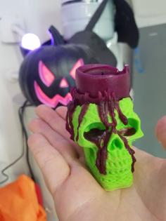 Celtic Skull Candle Holder 3D Printer Model